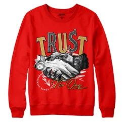 Red Collection DopeSkill Red Sweatshirt Trust No One Graphic