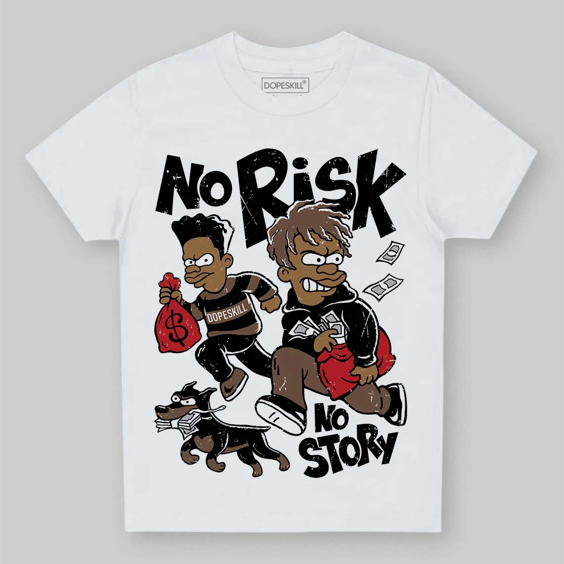 Olive 9s DopeSkill Toddler Kids T-shirt No Risk No Story Graphic 1 Olive 9s DopeSkill Toddler Kids T-shirt No Risk No Story Graphic