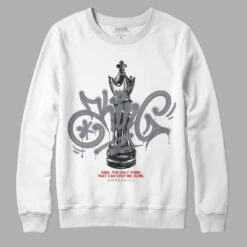 Fire Red 9s DopeSkill Sweatshirt King Chess Graphic