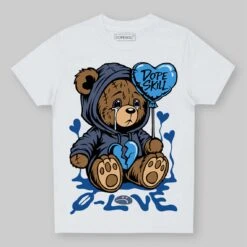 Diffused Blue 11s DopeSkill Toddler Kids T-shirt Broken Bear Graphic
