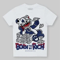 Rare Air Deep Royal Blue 1s DopeSkill Toddler Kids T-shirt Born To Be Rich Graphic