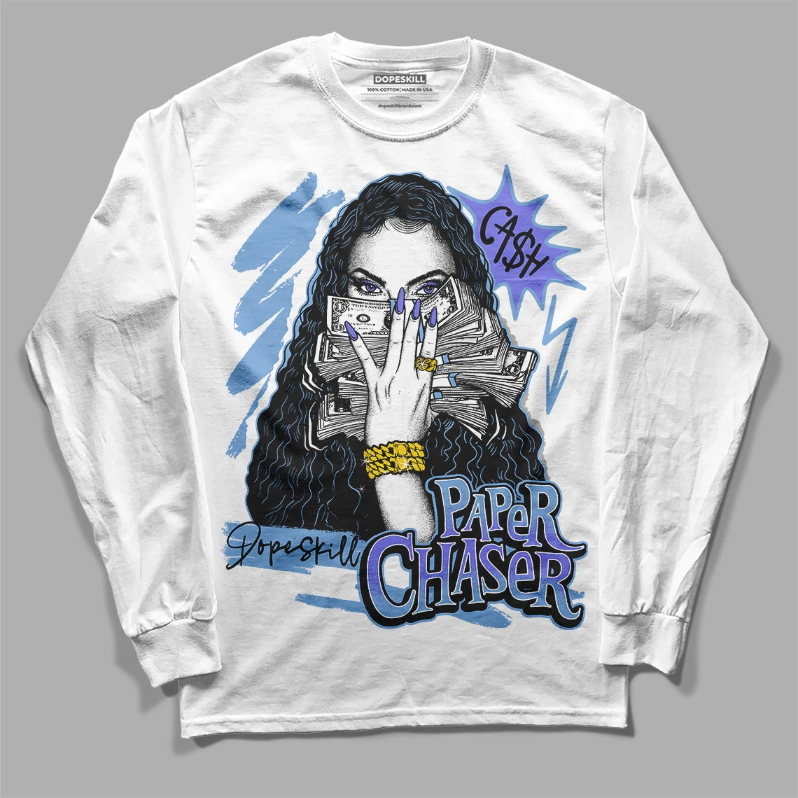 University Blue Collection DopeSkill Long Sleeve T-Shirt NPC Graphic 1 University Blue Collection DopeSkill Long Sleeve T-Shirt NPC Graphic