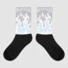 Cement Grey 11s DopeSkill Sublimated Socks FIRE Graphic