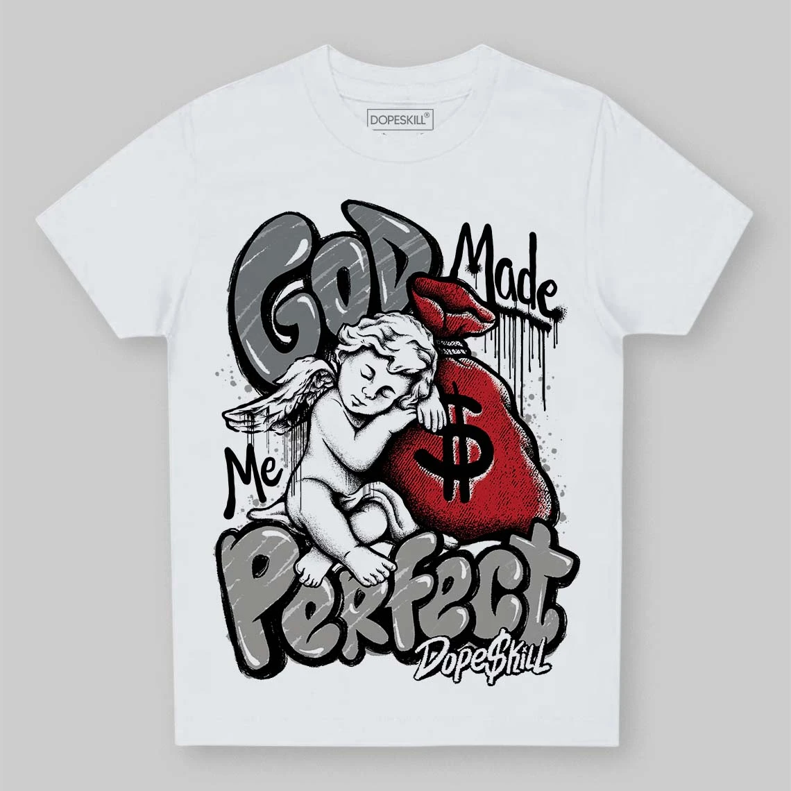 Cool Grey 9s DopeSkill Toddler Kids T-shirt God Made Me Perfect Graphic 1 Cool Grey 9s DopeSkill Toddler Kids T-shirt God Made Me Perfect Graphic