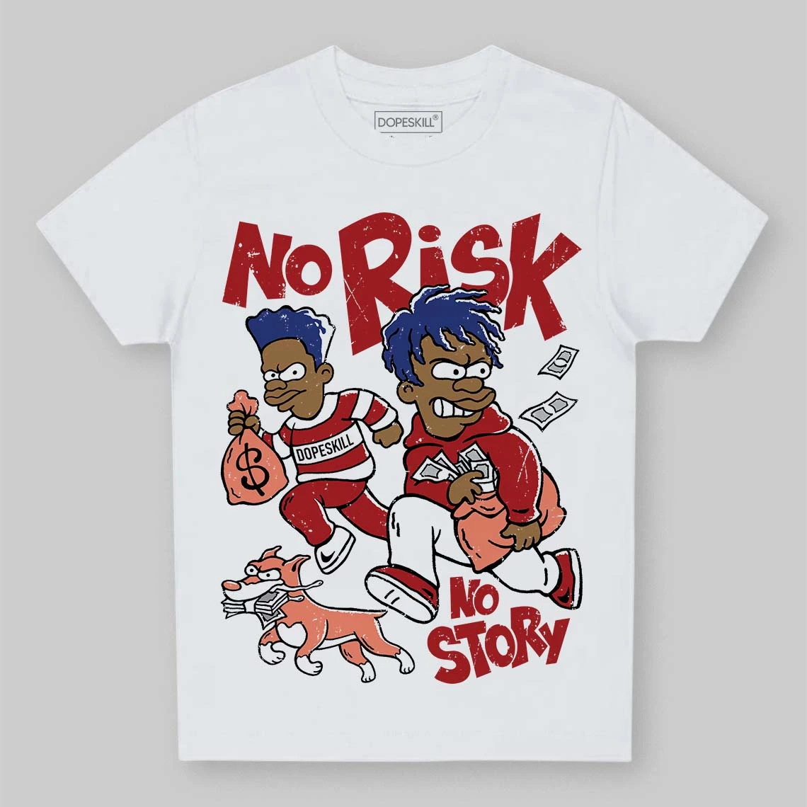 Rare Air Cinnabar 1s DopeSkill Toddler Kids T-shirt No Risk No Story Graphic 2 Rare Air Cinnabar 1s DopeSkill Toddler Kids T-shirt No Risk No Story Graphic - Image 2