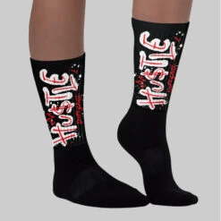 White Thunder 4s DopeSkill Sublimated Socks Hustle Graphic -Dopeskill Brand 2. 2121a21f f429 415c 894e 30cf27f4ba45