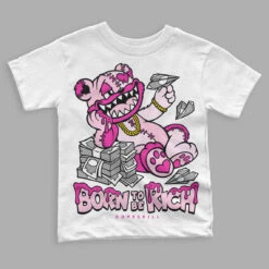 Triple Pink Dunk DopeSkill Toddler Kids T-shirt Born To Be Rich Graphic