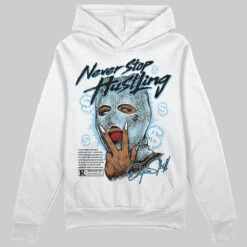 Legend Blue 11s DopeSkill Hoodie Sweatshirt Never Stop Hustling Graphic