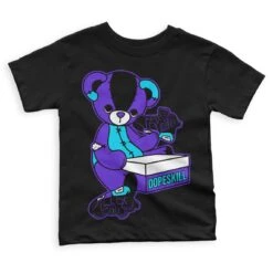 Aqua 6s DopeSkill Toddler Kids T-shirt Sneakerhead BEAR Graphic