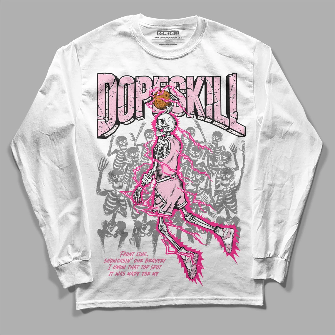 Dunk Low Pink Foam DopeSkill Long Sleeve T-Shirt Thunder Dunk Graphic 2 Dunk Low Pink Foam DopeSkill Long Sleeve T-Shirt Thunder Dunk Graphic - Image 2