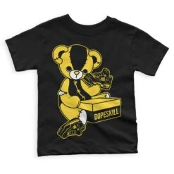 Black Tour Yellow AJ 4 Thunder DopeSkill Toddler Kids T-shirt Sneakerhead BEAR Graphic