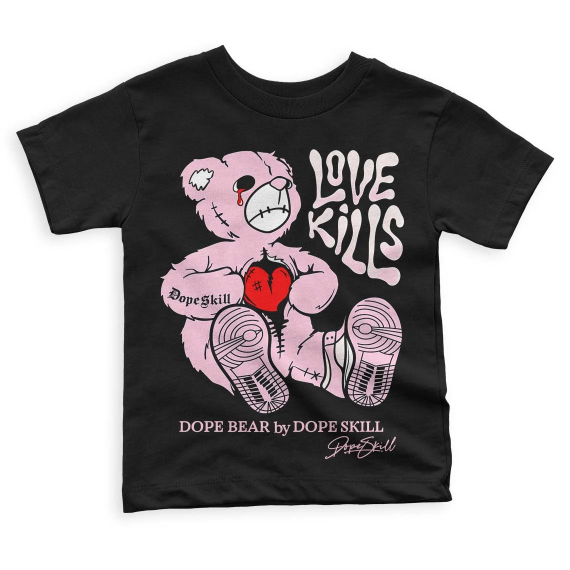 Dunk Low Pink Foam DopeSkill Toddler Kids T-shirt Love Kills Graphic 1 Dunk Low Pink Foam DopeSkill Toddler Kids T-shirt Love Kills Graphic