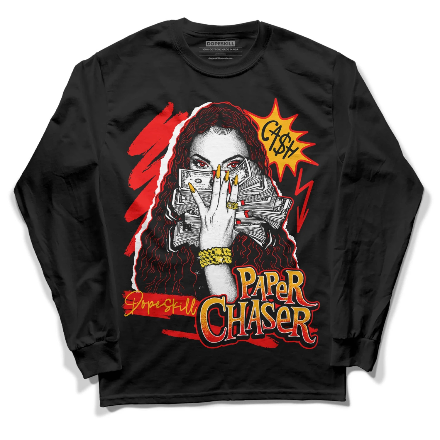 Red Collection DopeSkill Long Sleeve T-Shirt NPC Graphic 1 Red Collection DopeSkill Long Sleeve T-Shirt NPC Graphic