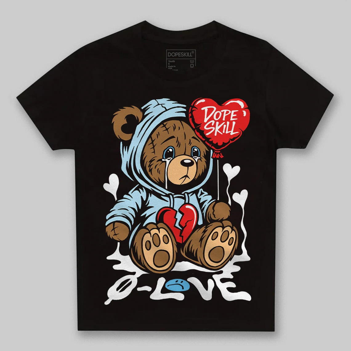 Legend Blue 11s DopeSkill Toddler Kids T-shirt Broken Bear Graphic 2 Legend Blue 11s DopeSkill Toddler Kids T-shirt Broken Bear Graphic - Image 2