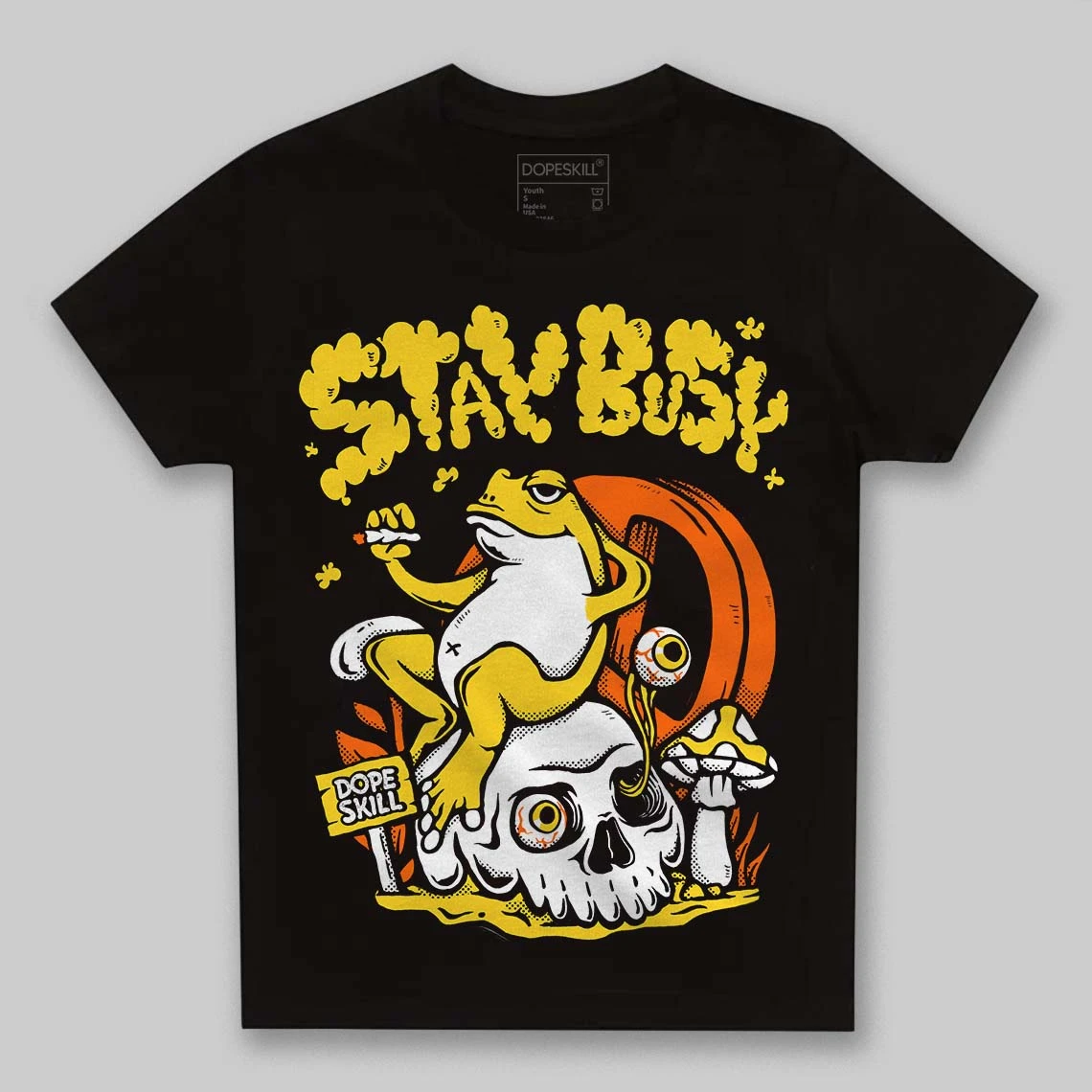 Black Tour Yellow AJ 4 Thunder DopeSkill Toddler Kids T-shirt Stay Busy Graphic 1 Black Tour Yellow AJ 4 Thunder DopeSkill Toddler Kids T-shirt Stay Busy Graphic