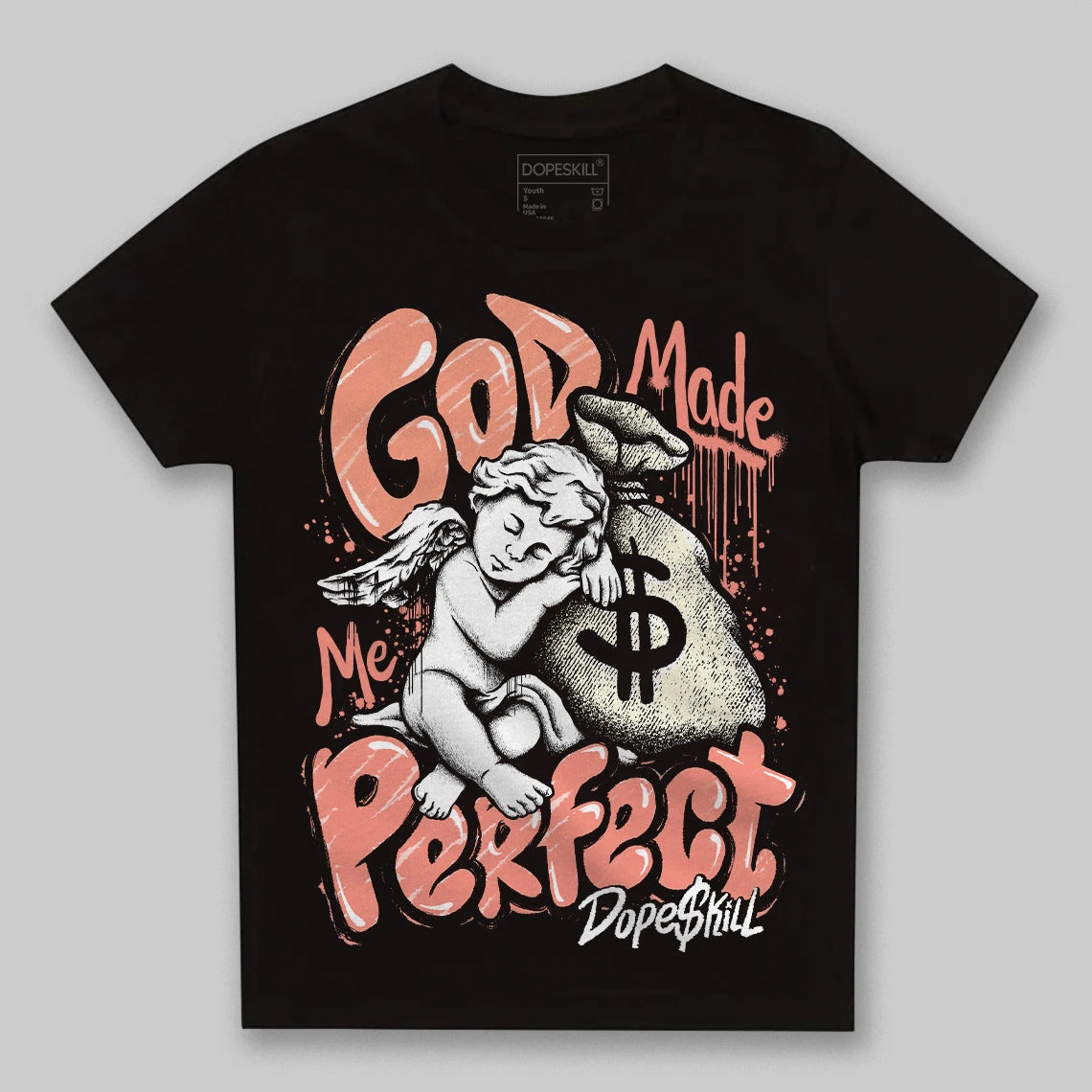Crimson Bliss 5s DopeSkill Toddler Kids T-shirt God Made Me Perfect Graphic 2 Crimson Bliss 5s DopeSkill Toddler Kids T-shirt God Made Me Perfect Graphic - Image 2