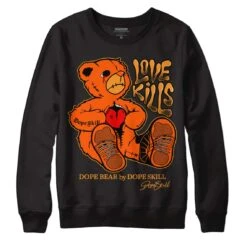 Brilliant Orange 12s DopeSkill Sweatshirt Love Kills Graphic