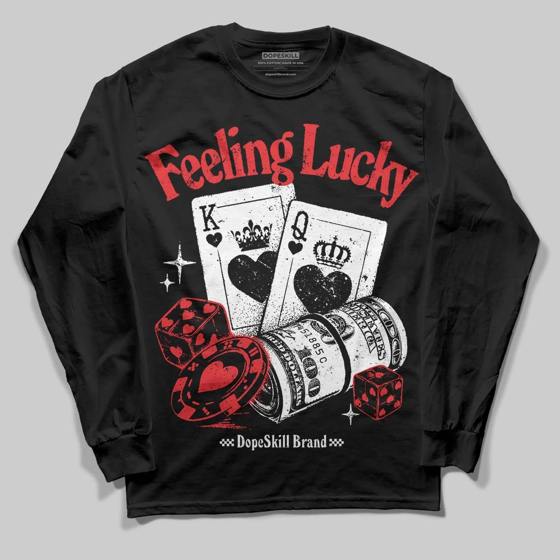 Dunk Panda White Black DopeSkill Long Sleeve T-Shirt Feeling Lucky Graphic 1 Dunk Panda White Black DopeSkill Long Sleeve T-Shirt Feeling Lucky Graphic