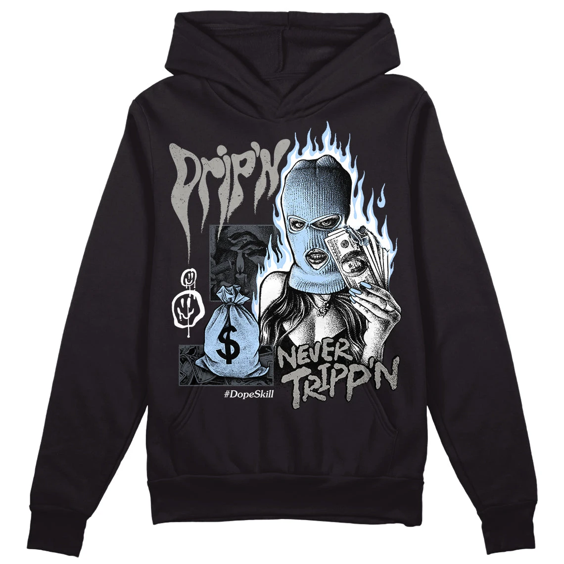 Cool Grey 11s DopeSkill Hoodie Sweatshirt Drip'n Never Tripp'n Graphic 2 Cool Grey 11s DopeSkill Hoodie Sweatshirt Drip'n Never Tripp'n Graphic - Image 2