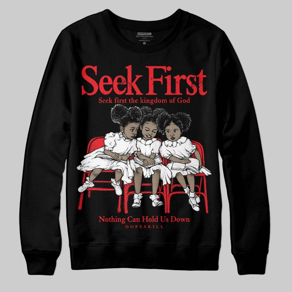 Red Collection DopeSkill Sweatshirt New Seek First Graphic 1 Red Collection DopeSkill Sweatshirt New Seek First Graphic