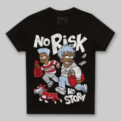 Black Metallic Reimagined 5s DopeSkill Toddler Kids T-shirt No Risk No Story Graphic