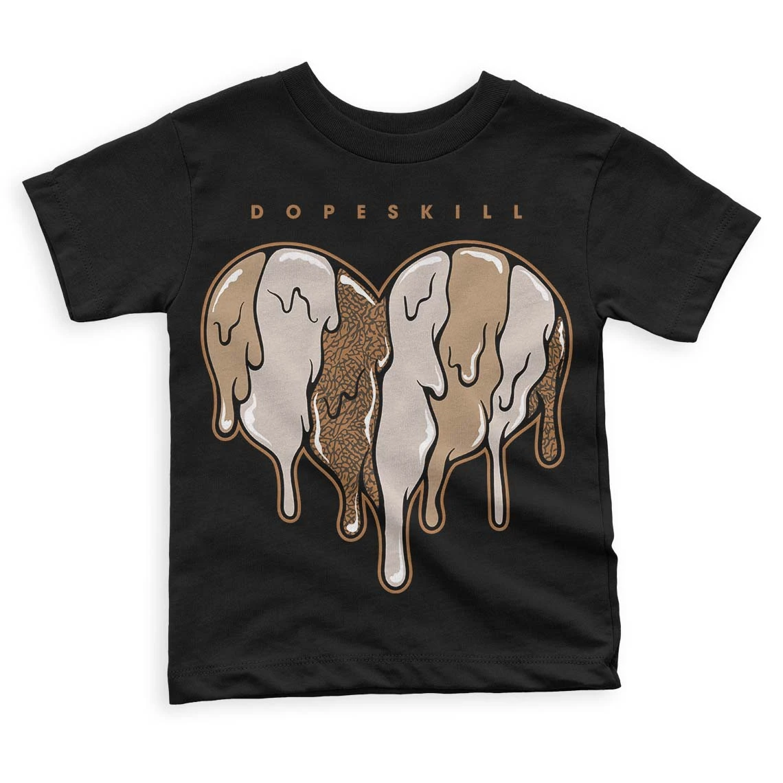 Palomino 3s DopeSkill Toddler Kids T-shirt Slime Drip Heart Graphic 2 Palomino 3s DopeSkill Toddler Kids T-shirt Slime Drip Heart Graphic - Image 2