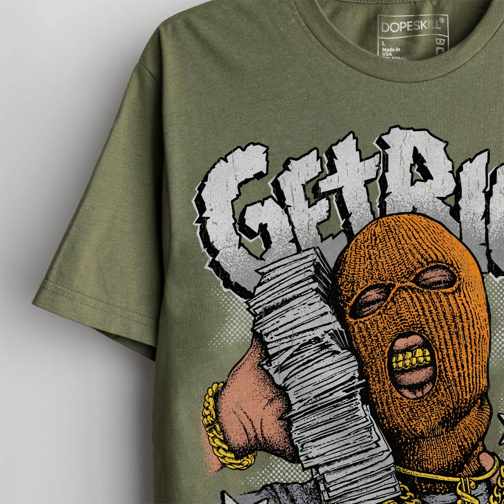 Olive 5s DopeSkill Olive T-shirt Get Rich Graphic 2 Olive 5s DopeSkill Olive T-shirt Get Rich Graphic - Image 2