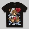 Black Metallic Reimagined 5s DopeSkill Toddler Kids T-shirt Broken Bear Graphic