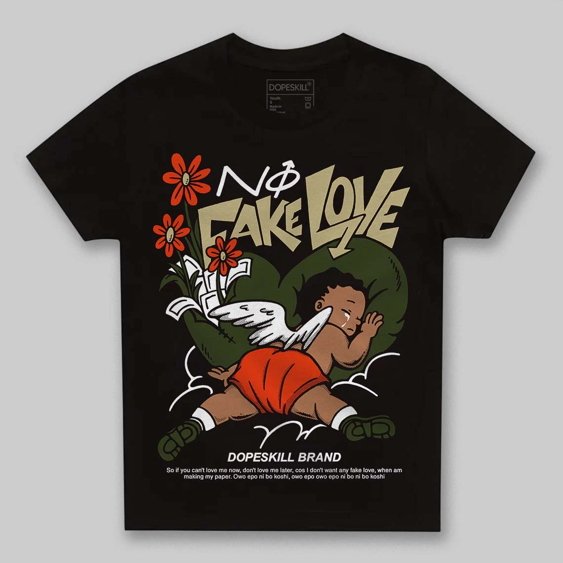 Olive Collection DopeSkill Toddler Kids T-shirt No Fake Love Graphic 2 Olive Collection DopeSkill Toddler Kids T-shirt No Fake Love Graphic - Image 2