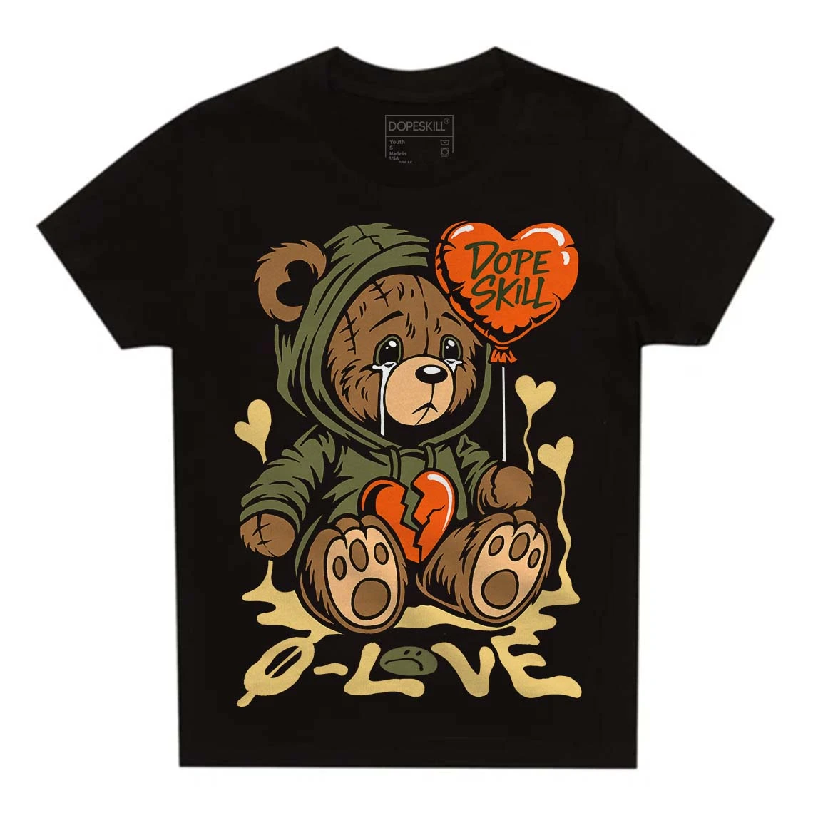 Craft Olive 4s DopeSkill Toddler Kids T-shirt Broken Bear Graphic 1 Craft Olive 4s DopeSkill Toddler Kids T-shirt Broken Bear Graphic