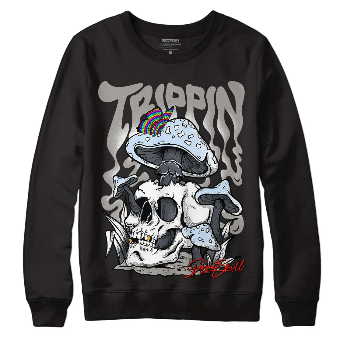 Cool Grey 11s DopeSkill Sweatshirt Trippin Graphic 2 Cool Grey 11s DopeSkill Sweatshirt Trippin Graphic - Image 2