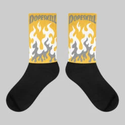 9060 Varsity Gold DopeSkill Sublimated Socks FIRE Graphic