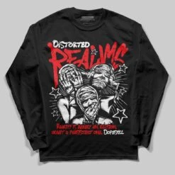 Red Collection DopeSkill Long Sleeve T-Shirt Distorted Realms Graphic