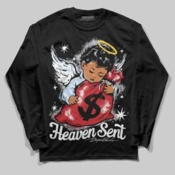 Black Metallic Reimagined 5s DopeSkill Long Sleeve T-Shirt Heaven Sent Graphic