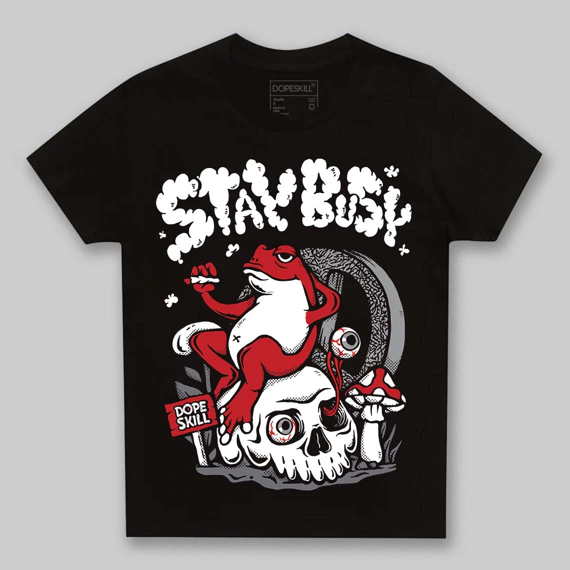 Cement Grey 3s DopeSkill Toddler Kids T-shirt Stay Busy Graphic 2 Cement Grey 3s DopeSkill Toddler Kids T-shirt Stay Busy Graphic - Image 2