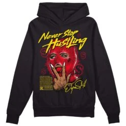 Red Thunder 4s DopeSkill Hoodie Sweatshirt Never Stop Hustling Graphic