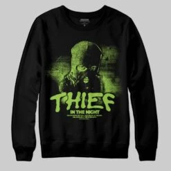Neon Green Collection DopeSkill Sweatshirt Thief In The Night Graphic