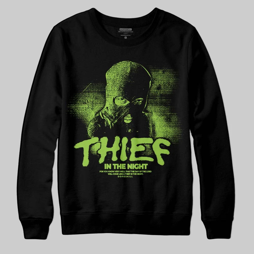 Neon Green Collection DopeSkill Sweatshirt Thief In The Night Graphic 1 Neon Green Collection DopeSkill Sweatshirt Thief In The Night Graphic
