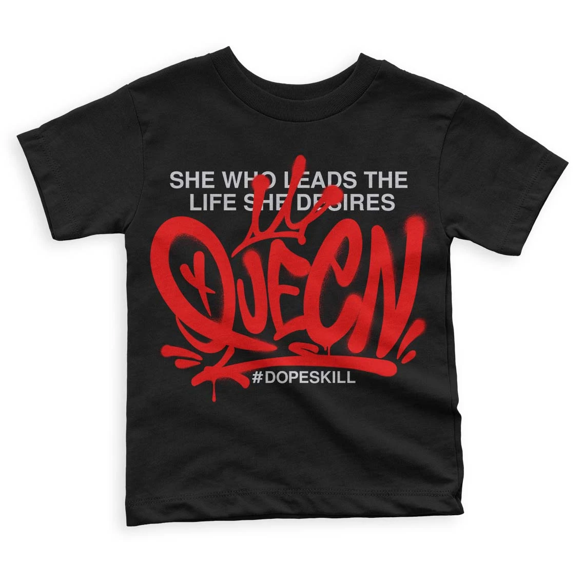 Red Cement 4S DopeSkill Toddler Kids T-shirt Queen Graphic 2 Red Cement 4S DopeSkill Toddler Kids T-shirt Queen Graphic - Image 2