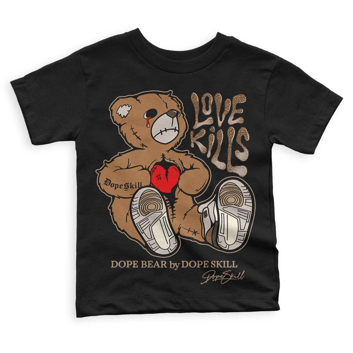 Palomino 3s DopeSkill Toddler Kids T-shirt Love Kills Graphic 2 Palomino 3s DopeSkill Toddler Kids T-shirt Love Kills Graphic - Image 2