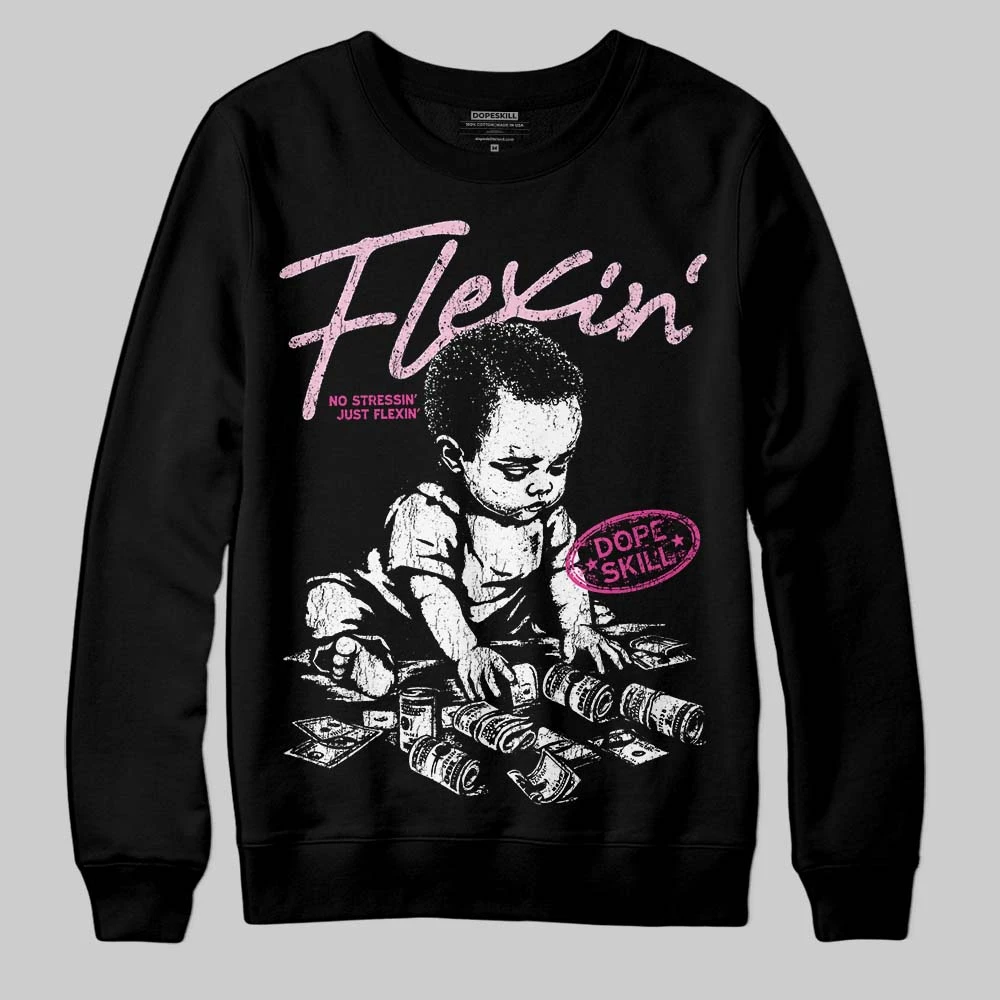Triple Pink Dunk DopeSkill Sweatshirt Flexin' Graphic 2 Triple Pink Dunk DopeSkill Sweatshirt Flexin' Graphic - Image 2