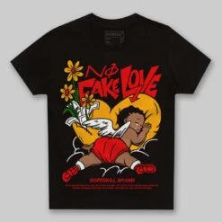 Red Collection DopeSkill Toddler Kids T-shirt No Fake Love Graphic