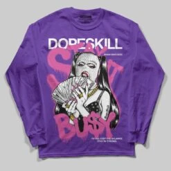 Grape 5s DopeSkill Long Sleeve T-Shirt Stay It Busy Graphic -Dopeskill Brand 2 cf926789 415d 4e4e 8169 360f2306455a
