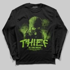 Neon Green Collection DopeSkill Long Sleeve T-Shirt Thief In The Night Graphic