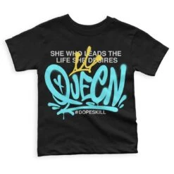 Aqua 5s DopeSkill Toddler Kids T-shirt Queen Graphic