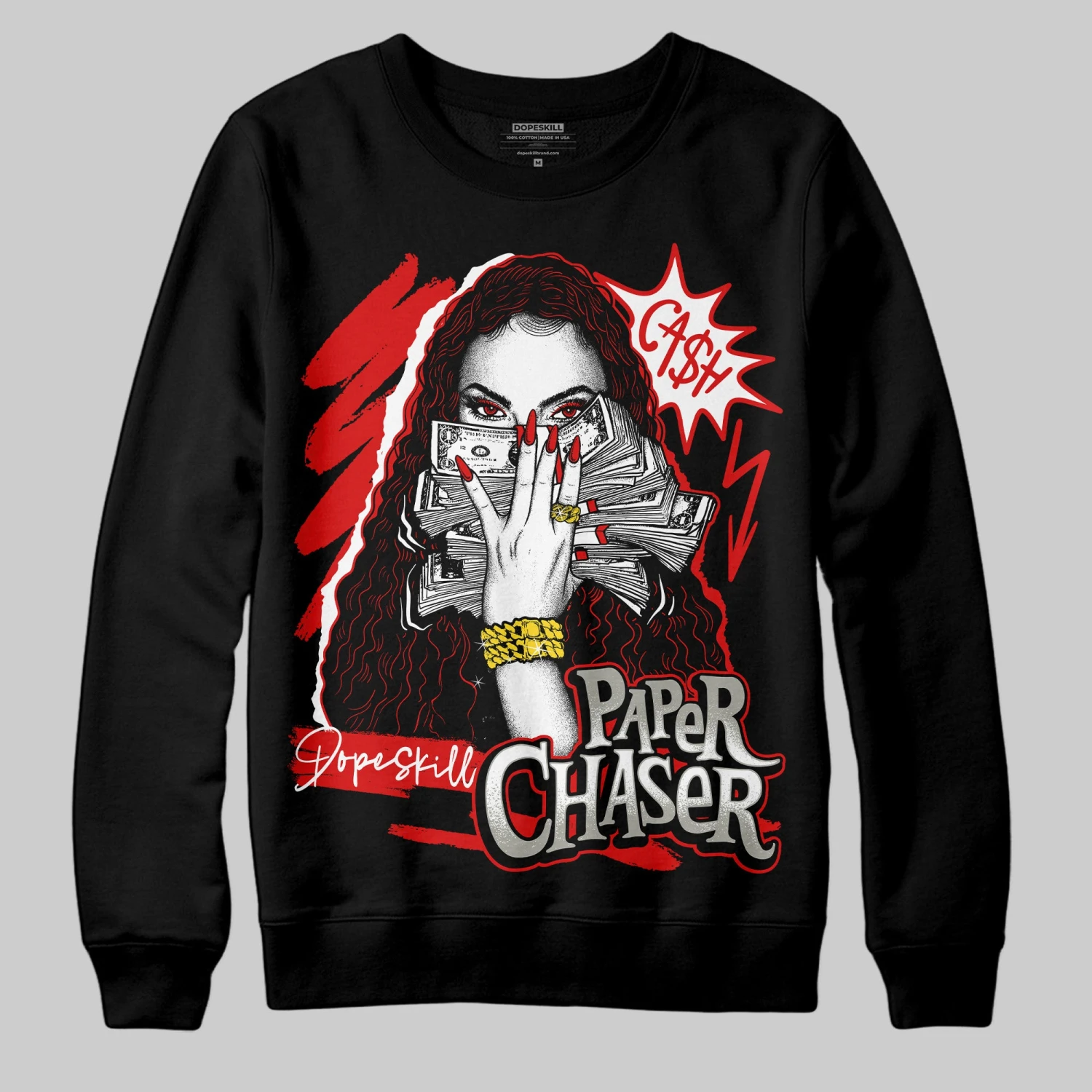 Fire Red 3s DopeSkill Sweatshirt NPC Graphic 2 Fire Red 3s DopeSkill Sweatshirt NPC Graphic - Image 2