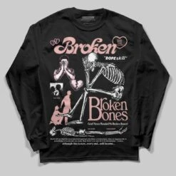 Rust Pink 1s 2025 DopeSkill Long Sleeve T-Shirt Broken Bones Graphic