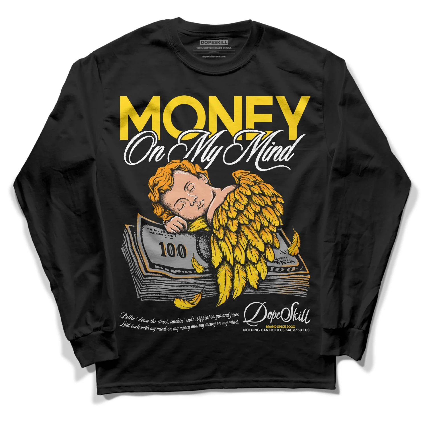 Yellow Ochre 6s DopeSkill Long Sleeve T-Shirt MOMM Graphic 1 Yellow Ochre 6s DopeSkill Long Sleeve T-Shirt MOMM Graphic
