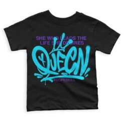 Aqua 6s DopeSkill Toddler Kids T-shirt Queen Graphic
