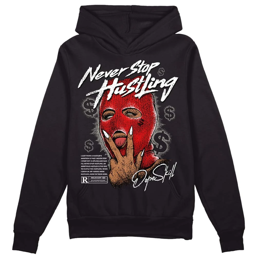 Fire Red 3s DopeSkill Hoodie Sweatshirt Never Stop Hustling Graphic 2 Fire Red 3s DopeSkill Hoodie Sweatshirt Never Stop Hustling Graphic - Image 2